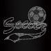 Soccer Rhinestone Iron On Transfer